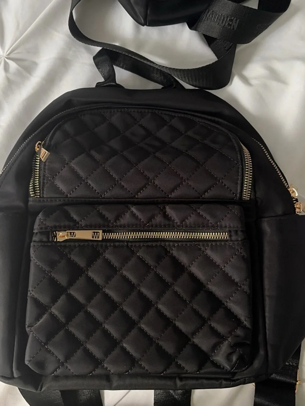 Backpack black with gold detailing